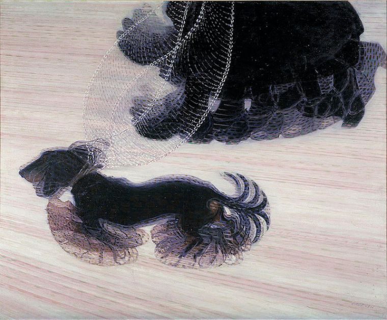Giacomo Balla, Dinamismo di un cane al guinzaglio, 1912, Albright-Knox Art Gallery, Buffalo (NY)
